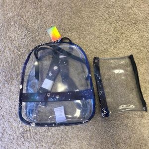 clear backpack (pencil pouch included)